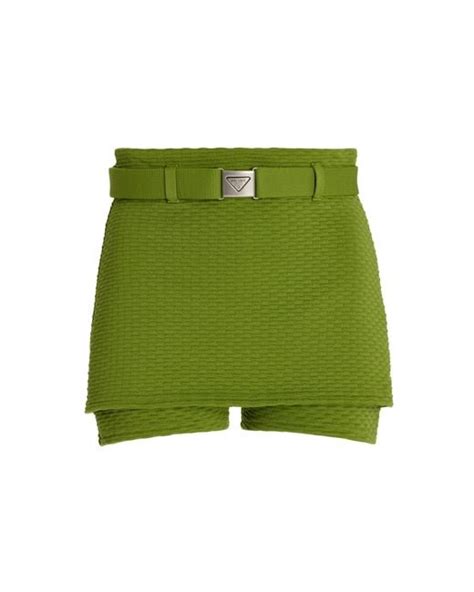 prada jacquard mini shorts